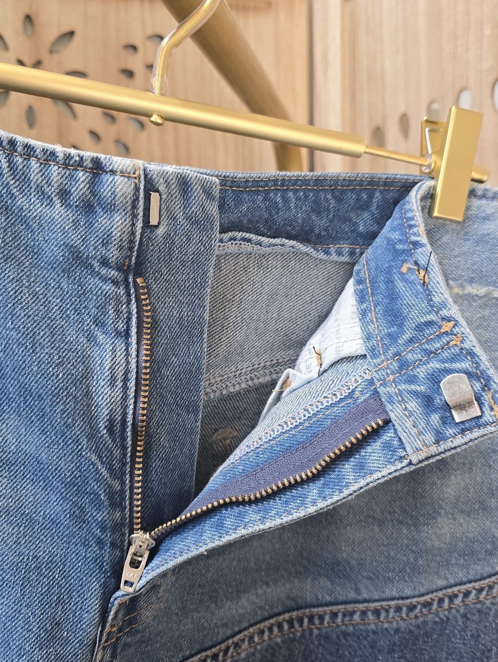 NWOT We The Free Piece Of Work Denim Midi Skirt - Picture 10 of 15